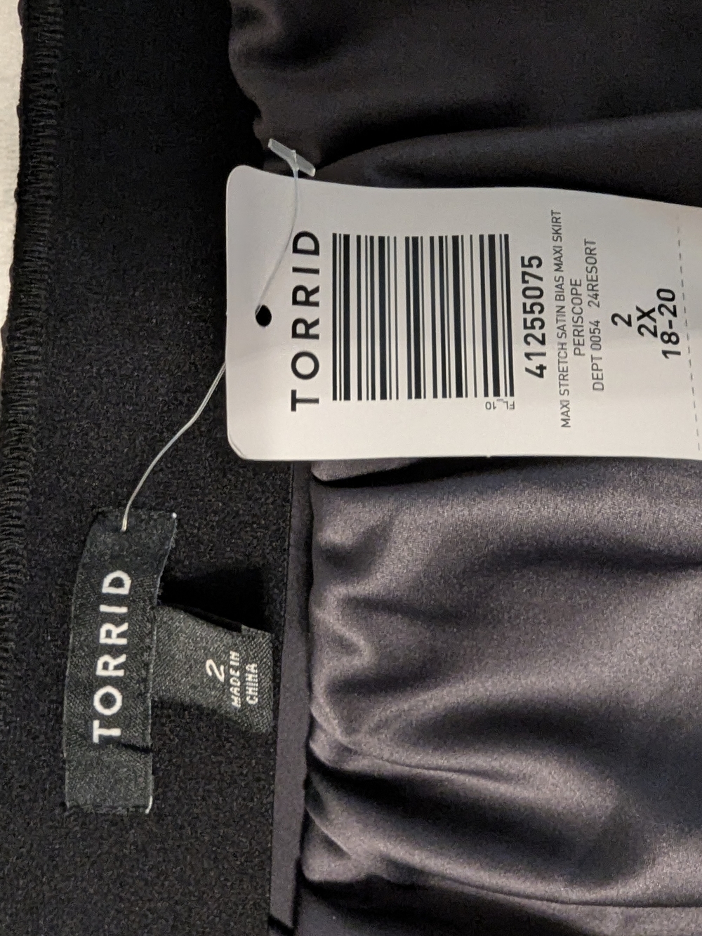 torrid Dark Grey Satin Maxi Skirt - Picture 3 of 3